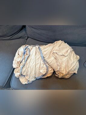 Sheex Fitted and Flat Sheet Size Queen Khaki Camel Color